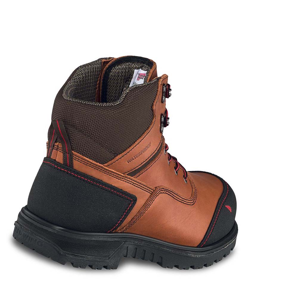 Red Wing Brnr XP 6-inch Safety Toe Men's Waterproof Boots Brown | ZA 401WNB